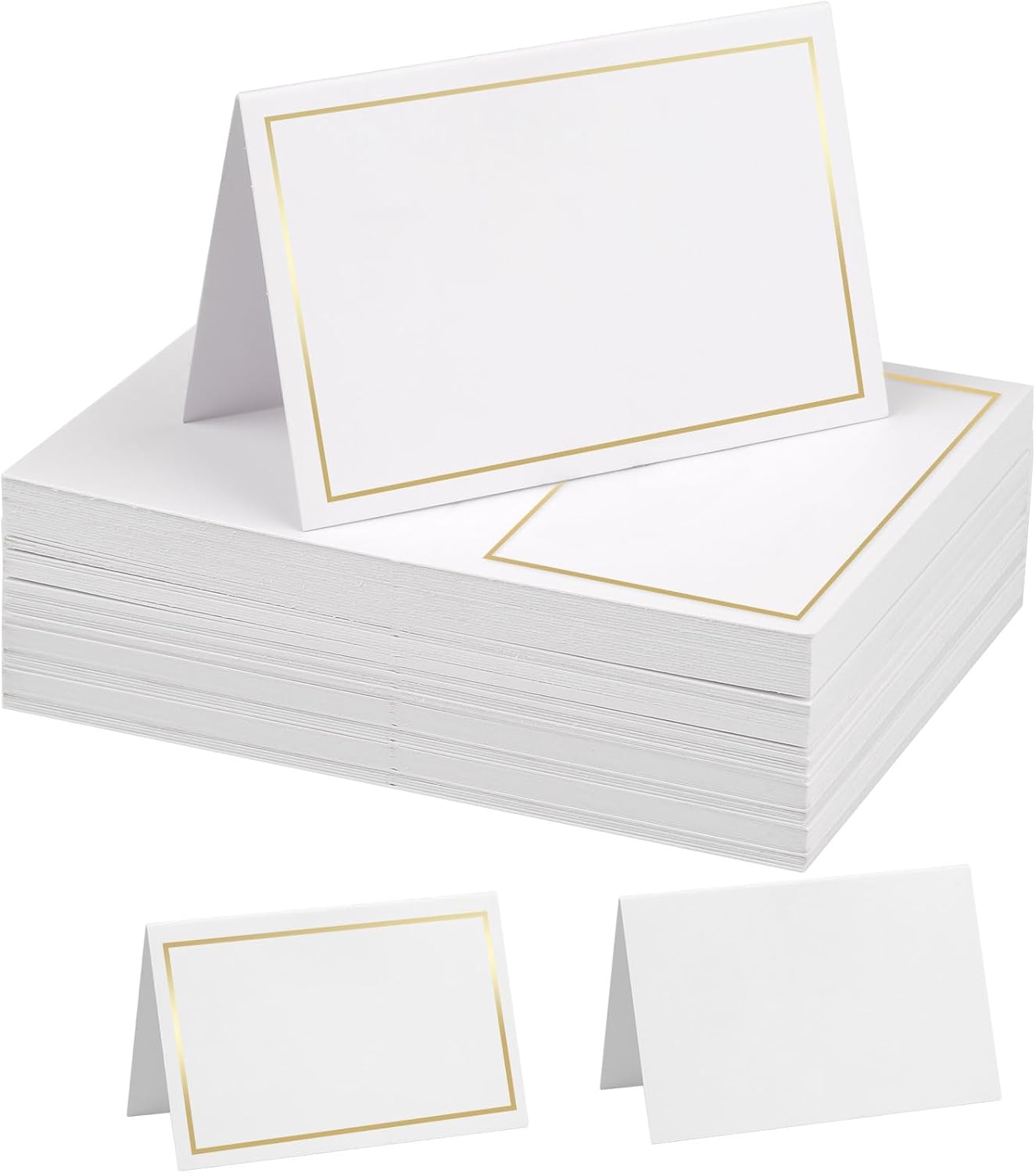 100 Stück Tischkarten Kraftpapier,Blanko Unbedruckt Namensschilder Hochzeit,Braun Platzkarten zum Selbst Beschriften für Hochzeit Geburtstag Kommunion Taufe uvm(9x10cm)